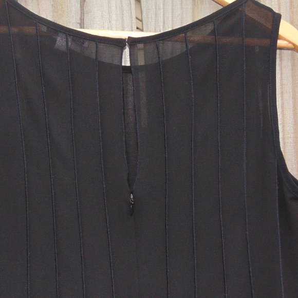 Sandra Darren Black Sleeveless Dress - Size 8P - Picture 4 of 8